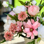 RAMO DE FLORES TONOS ROSA L