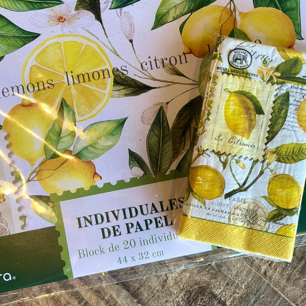 PACK DE INDIVIDUAL Y SERVILLETA LEMON BAISL