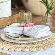 SERVILLETAS LINO BLANCO SET 4