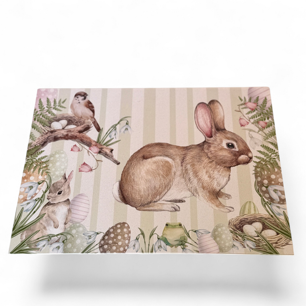 INDIVIDUALES DE  PAPEL PASCUA BOSQUE 🐰