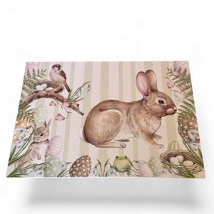 INDIVIDUALES DE  PAPEL PASCUA BOSQUE 🐰