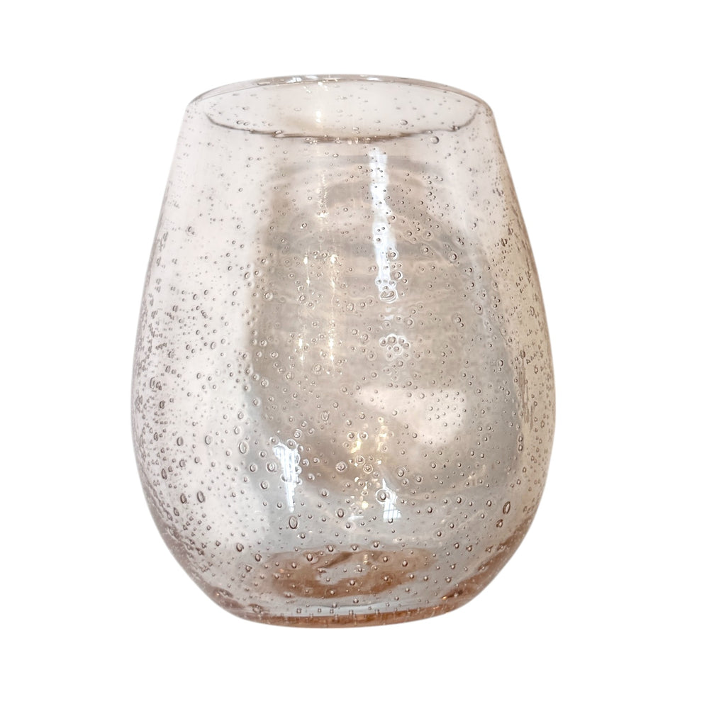 VASO VIDRIO RUSTICO BLUSH