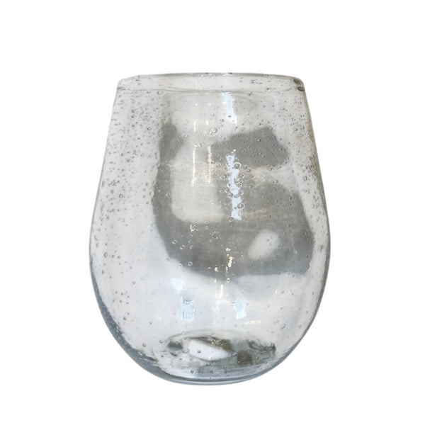 VASO VIDRIO RUSTICO TRANSPARENTE