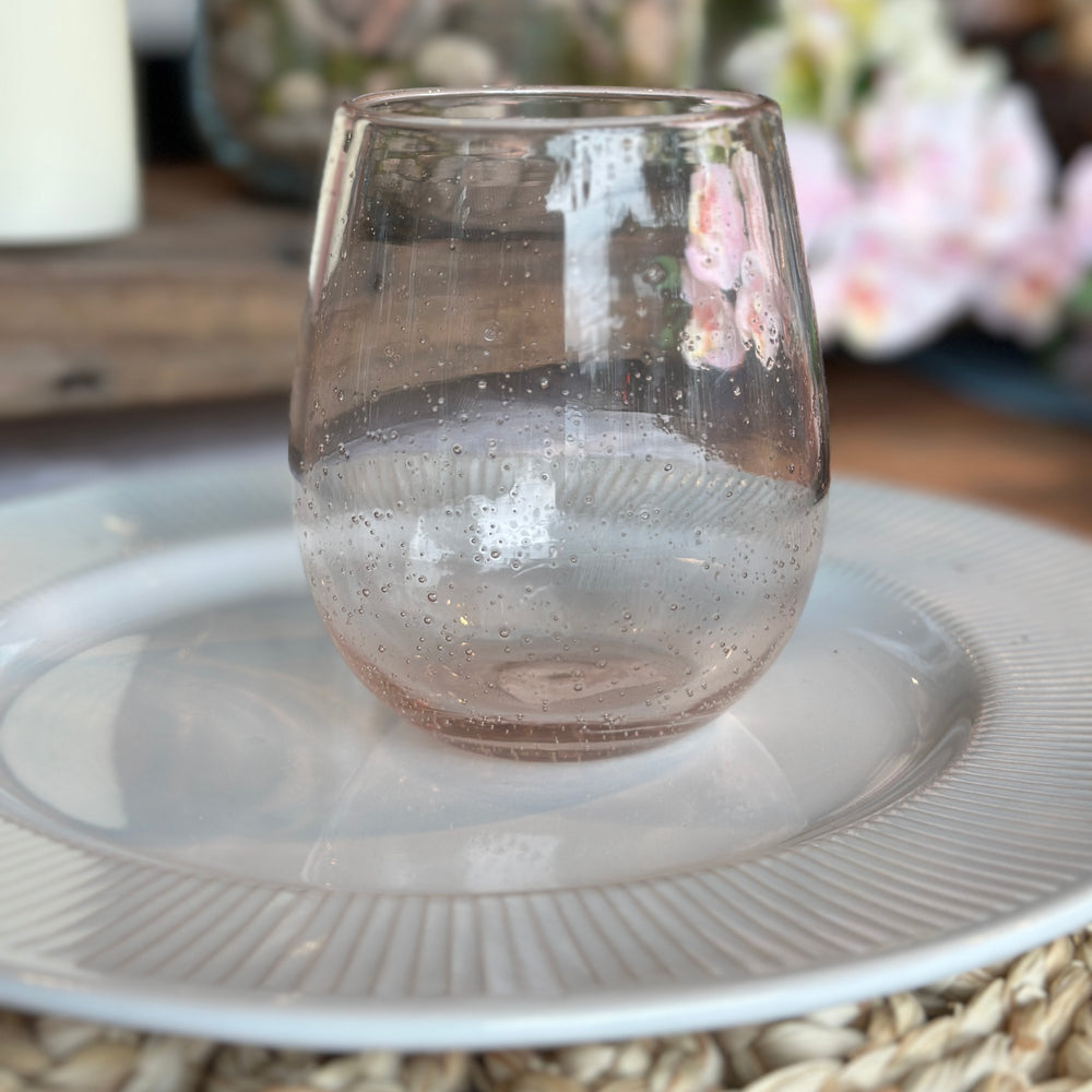 VASO VIDRIO RUSTICO BLUSH
