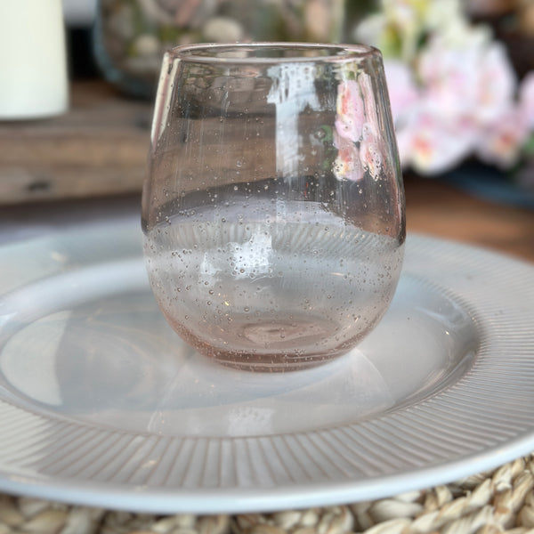 VASO VIDRIO RUSTICO BLUSH