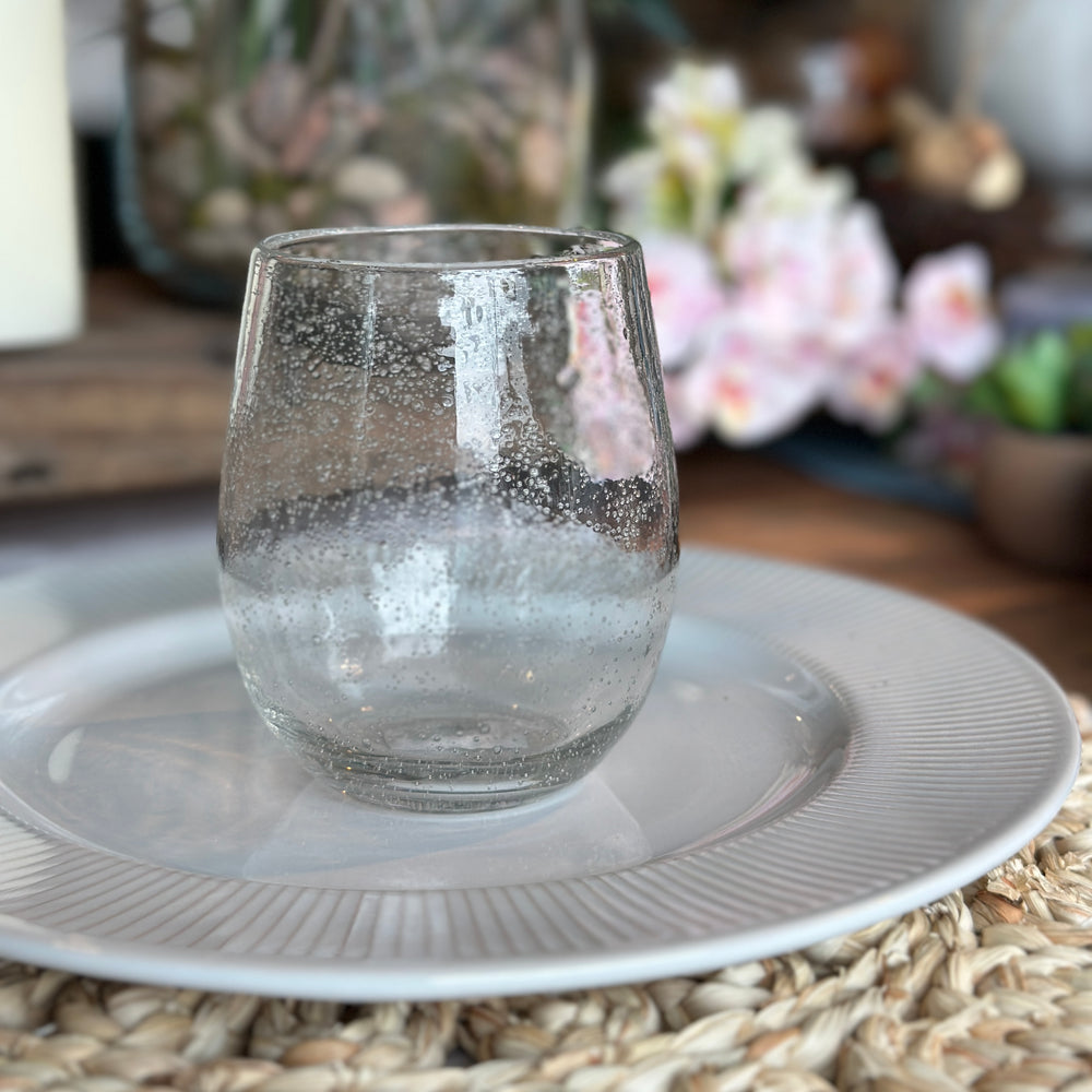 VASO VIDRIO RUSTICO TRANSPARENTE