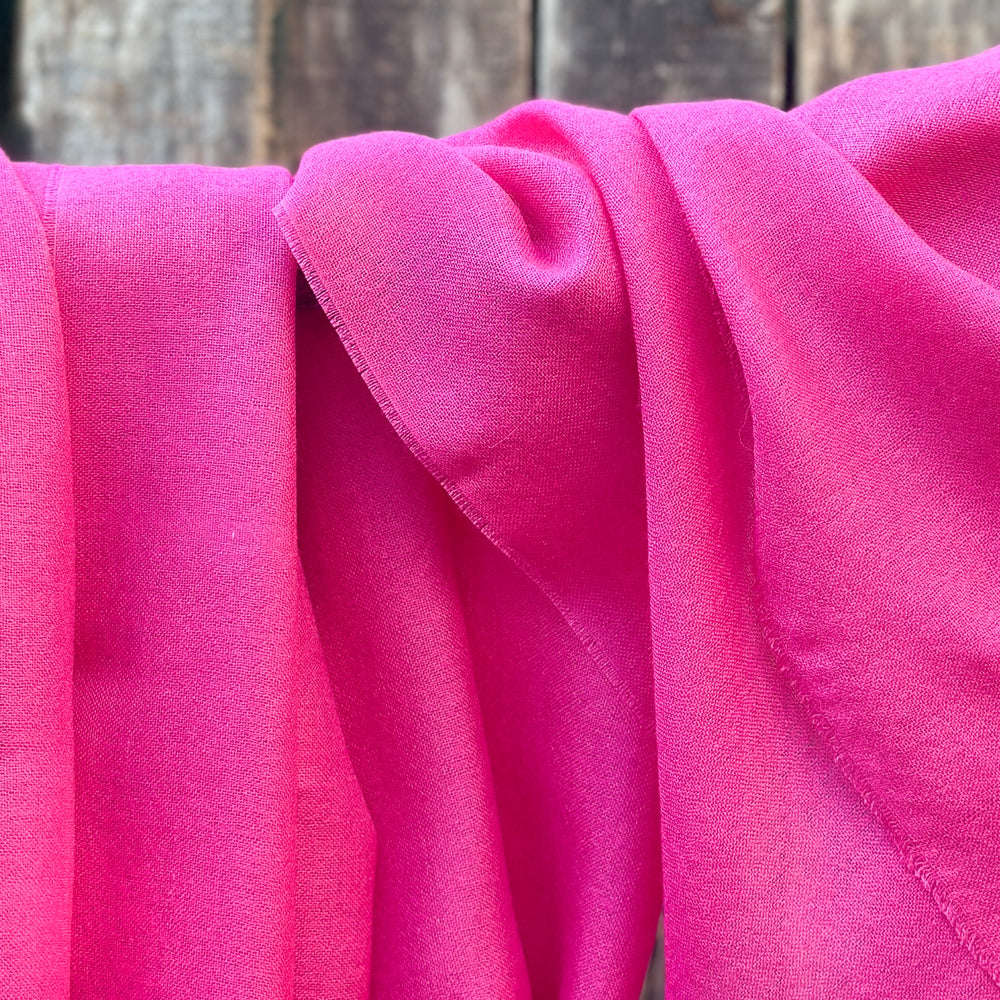 PASHMINA 100% BABY ALPACA Y SEDA COLOR FUCSIA