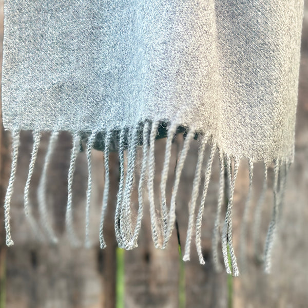 BUFANDA 100% BABY ALPACA COLOR GRIS