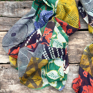 PAÑUELO LARGO DE ALGODÓN  PATCH COLOR