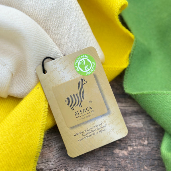 BUFANDA 100% BABY ALPACA COLOR VERDE