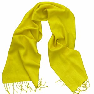 BUFANDA  100% BABY ALPACA COLOR AMARILLA