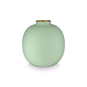 JARRÓN DE METAL MATE BRIGHT VERDE 23CM