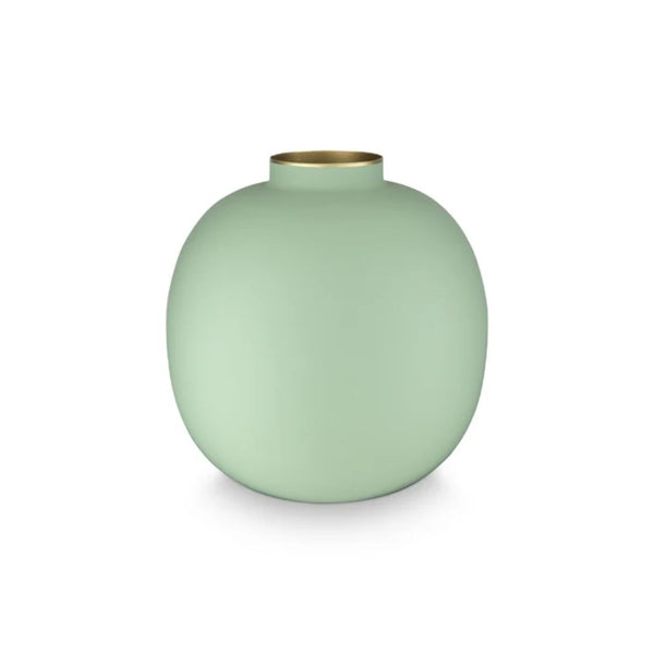 JARRÓN DE METAL MATE BRIGHT VERDE 23CM
