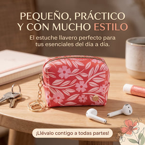 MINI ESTUCHE LLAVERO -  RED FLORAL