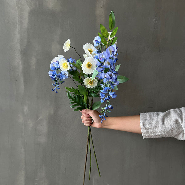 ARREGLO FLOR DE LA PLUMA AZUL