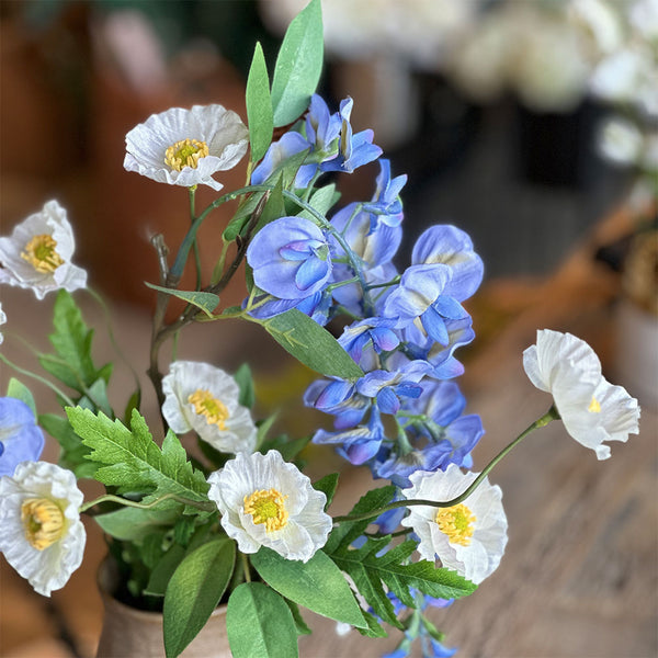ARREGLO FLOR DE LA PLUMA AZUL