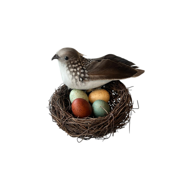 NIDO CON PÁJARO XL Y HUEVITOS