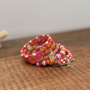 BRAZALETE ESPIRAL ROSE FONCE