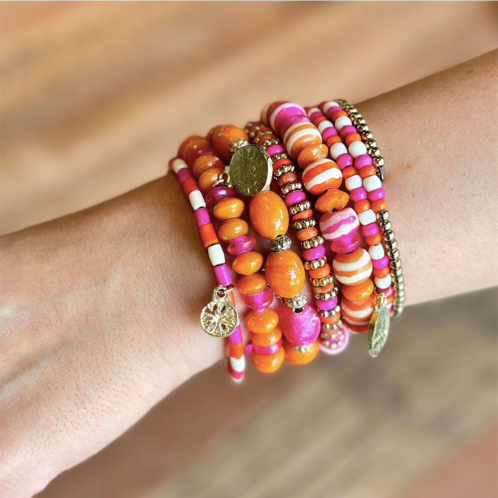 BRAZALETE ESPIRAL ROSE FONCE