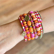 BRAZALETE ESPIRAL ROSE FONCE