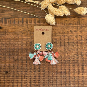 AROS PUCE ET POMPON MULTI CLAIR