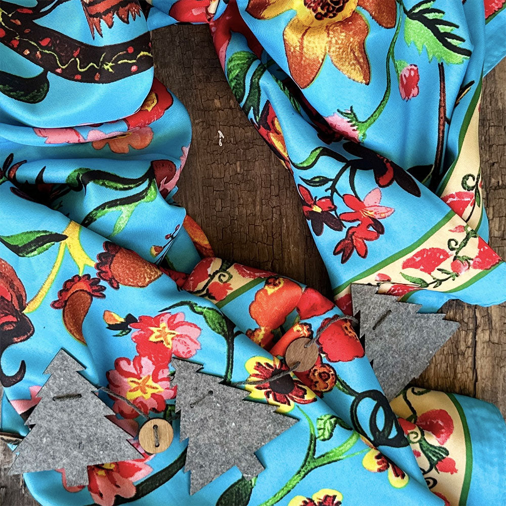 PAÑUELO ARBRE ET JUNGLE BLEU CLAIRE