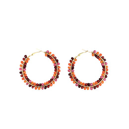 AROS CREOLE PERLES ORANGE FONCE