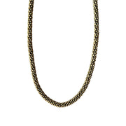 COLLAR PERLES EN TUBE DORE