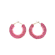 AROS CREOLE PERLES ROSE FONCE