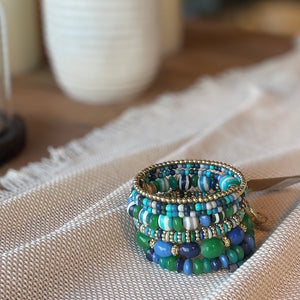 BRAZALETE ESPIRAL VERT FONCE