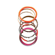 SET BRAZALETES ROSE FONCE