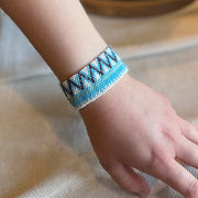 BRAZAETE ZIGZAG BLEU CLAIR