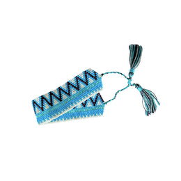 BRAZAETE ZIGZAG BLEU CLAIR