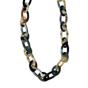 COLLAR ANNEAUX DE CORNE MARRON
