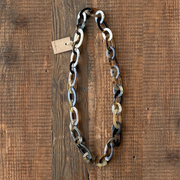 COLLAR ANNEAUX DE CORNE MARRON