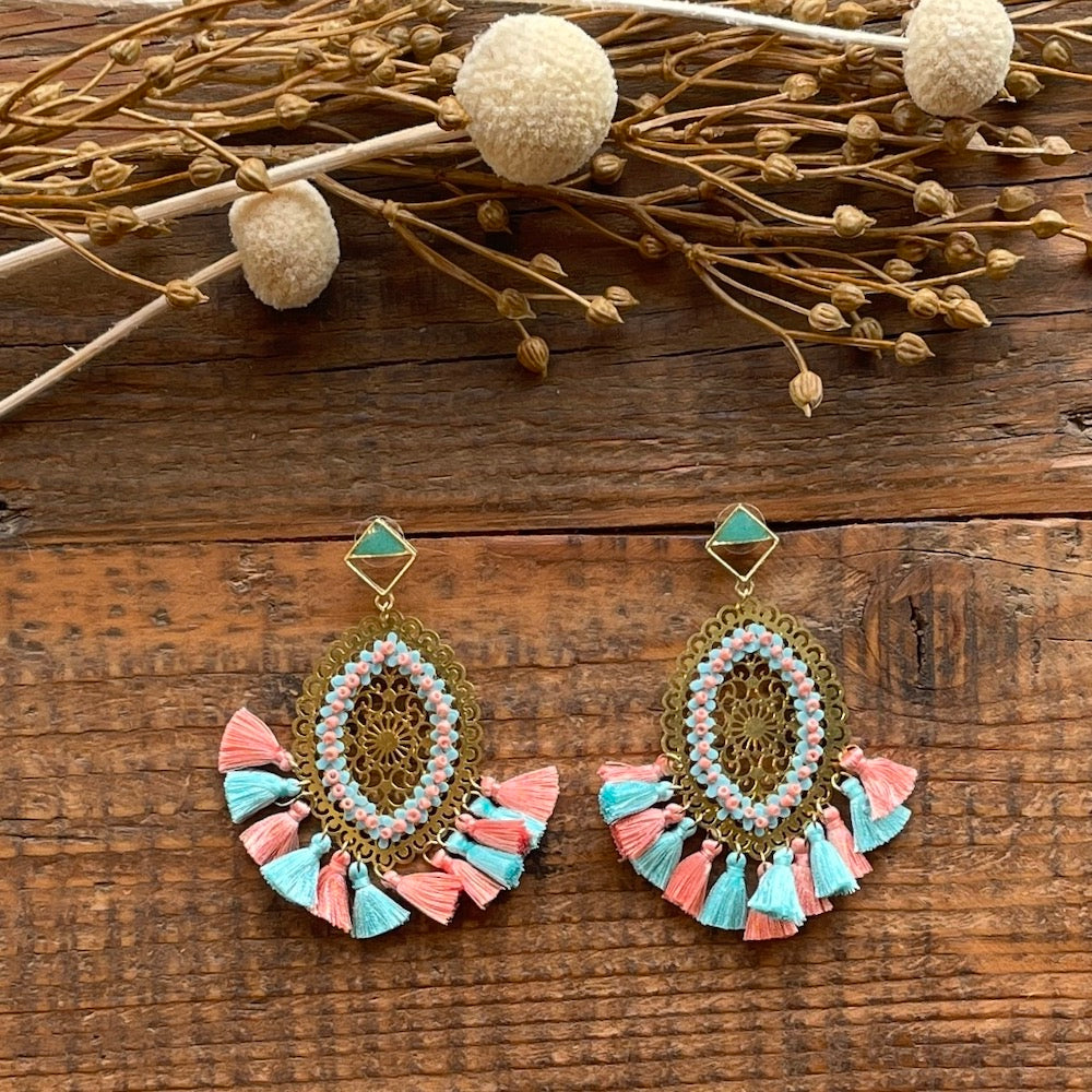 AROS OVALE CISELE MULTI CLAIR