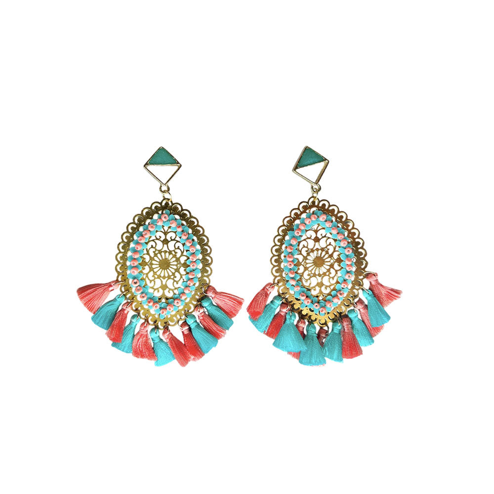 AROS OVALE CISELE MULTI CLAIR