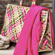 CESTA TRESSE ROSE FONCE