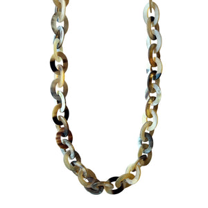COLLAR MAILLONS CORNE NATURELLE ECRU