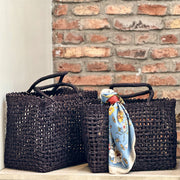 BOLSO AJOURE CARRE NOIR M