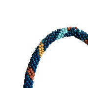 BRAZALETE PETITES PERLES BLEU FONCE A