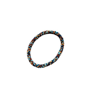BRAZALETE PETITES PERLES BLEU FONCE B