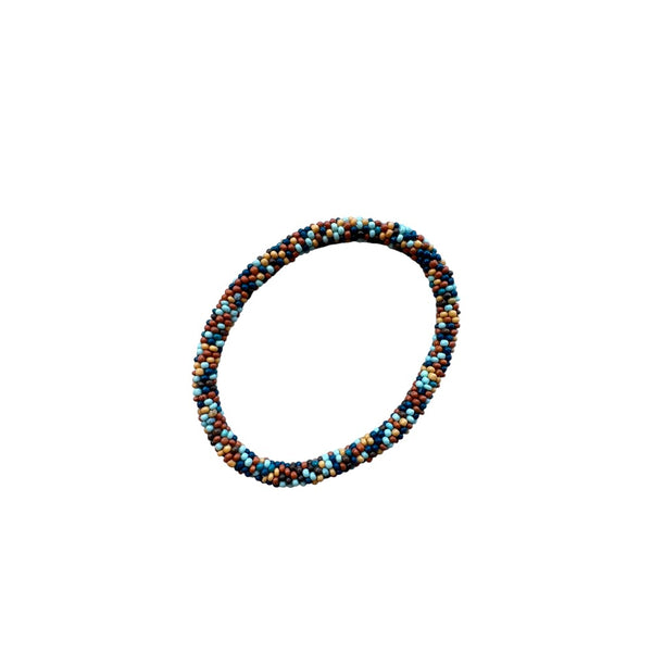 BRAZALETE PETITES PERLES BLEU FONCE B