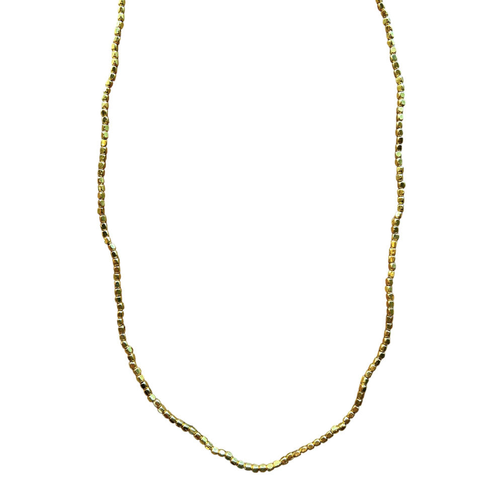 COLLAR LARGO SAUTOIR PERLES DORE