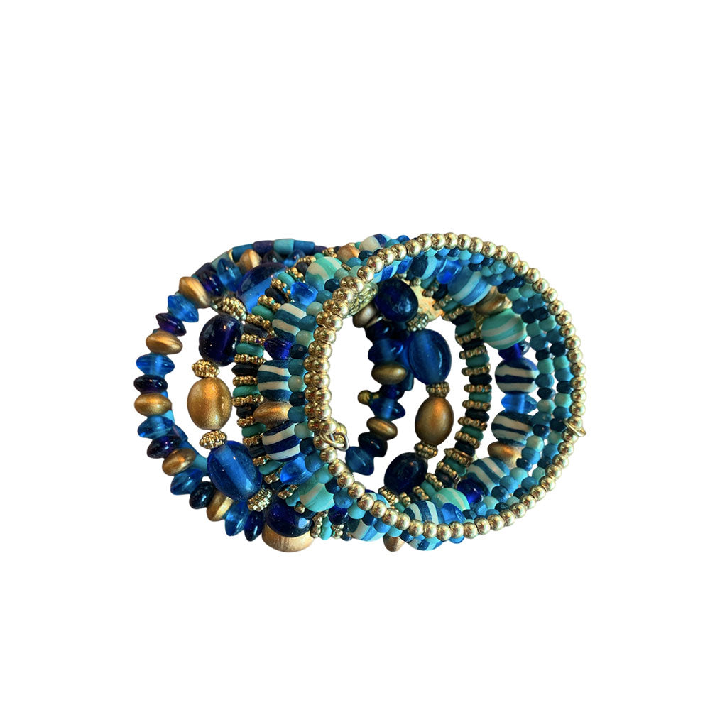 BRAZALETE ESPIRAL BLEU FONCE