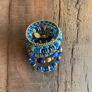 BRAZALETE ESPIRAL BLEU FONCE