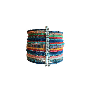 BRAZALETE SEMI-RIGIDO PERLE COLOREE MULTIFONCE