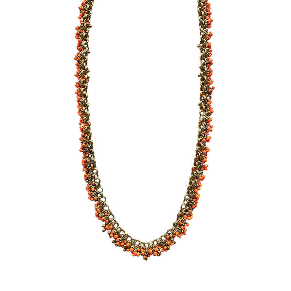 COLLAR MOUSSE DE BRELOQUES ROUGE FONCE