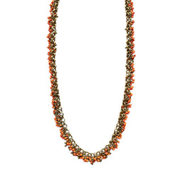 COLLAR MOUSSE DE BRELOQUES ROUGE FONCE