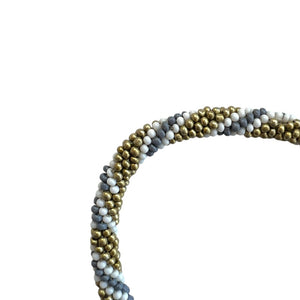 BRAZALETE PETITES PERLES GRIS CLAIR C